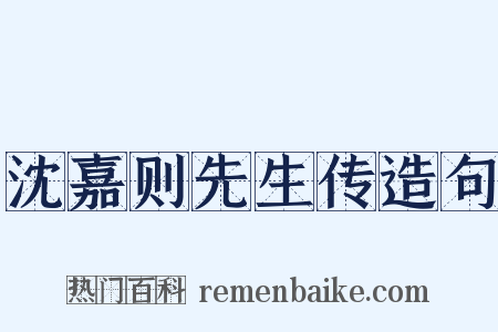 沈嘉则先生传造句是什么意思的图片